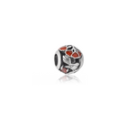 Load image into Gallery viewer, Evolve Stg Enamel CZ Pohutukawa Charm Bead
