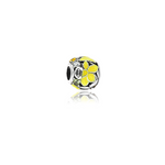 Load image into Gallery viewer, Evolve Stg Enamel CZ Daffodil Charm Bead
