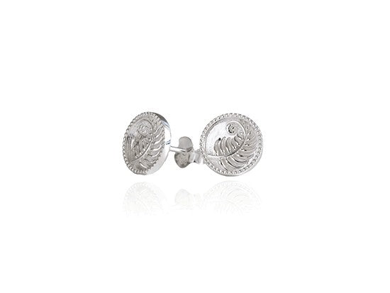 Evolve Stg NZ Fern Coin Studs