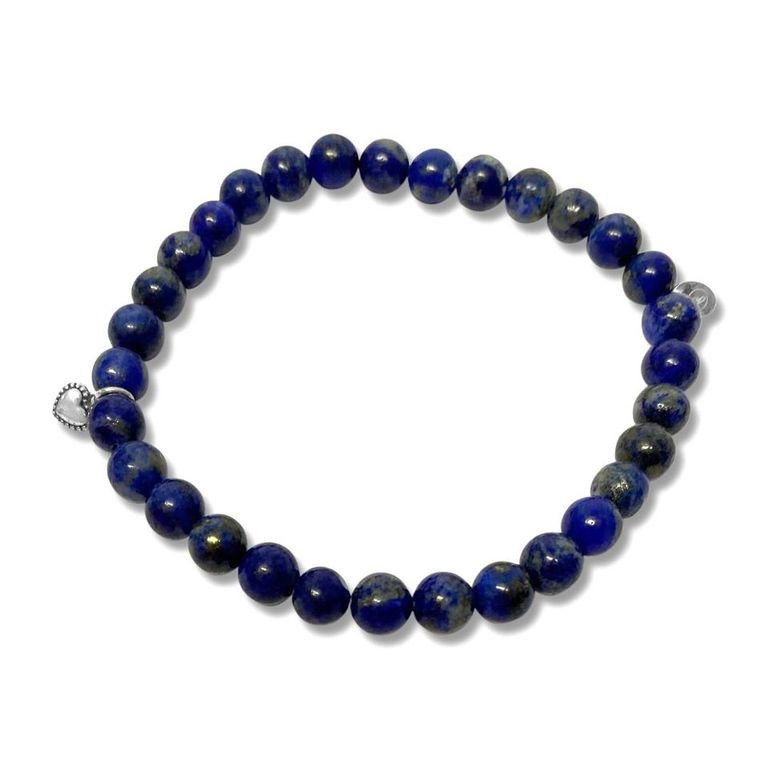 La Pierre Stg Lapis Lazuli Stretch Bracelet