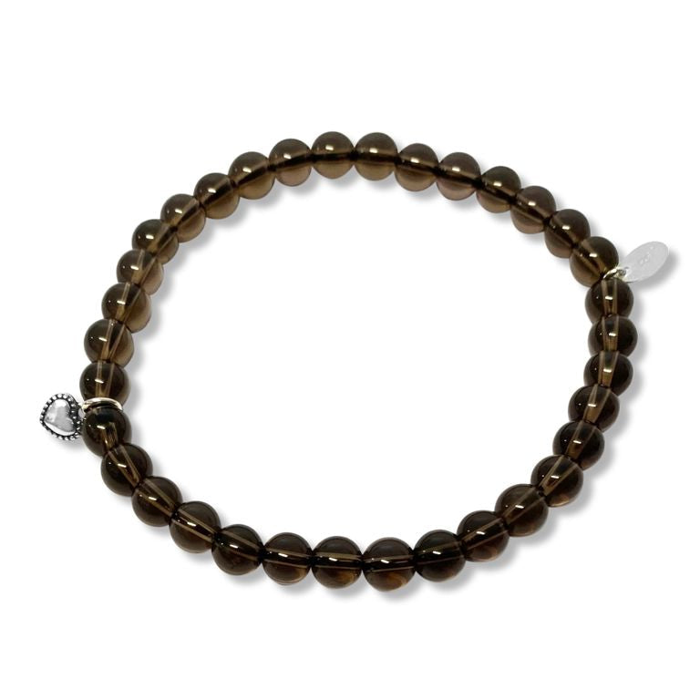 510002 la pierre stg smokey quartz stretch bracelet
