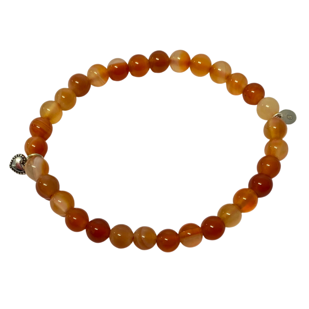 510008 stg carnelian stretch bracelet