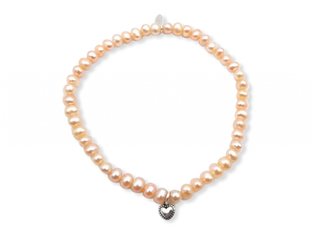 510012 la pierre pink freshwater pearl stretch bracelet