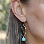 Load image into Gallery viewer, La Pierre Stg Amazonite Drop Earrings
