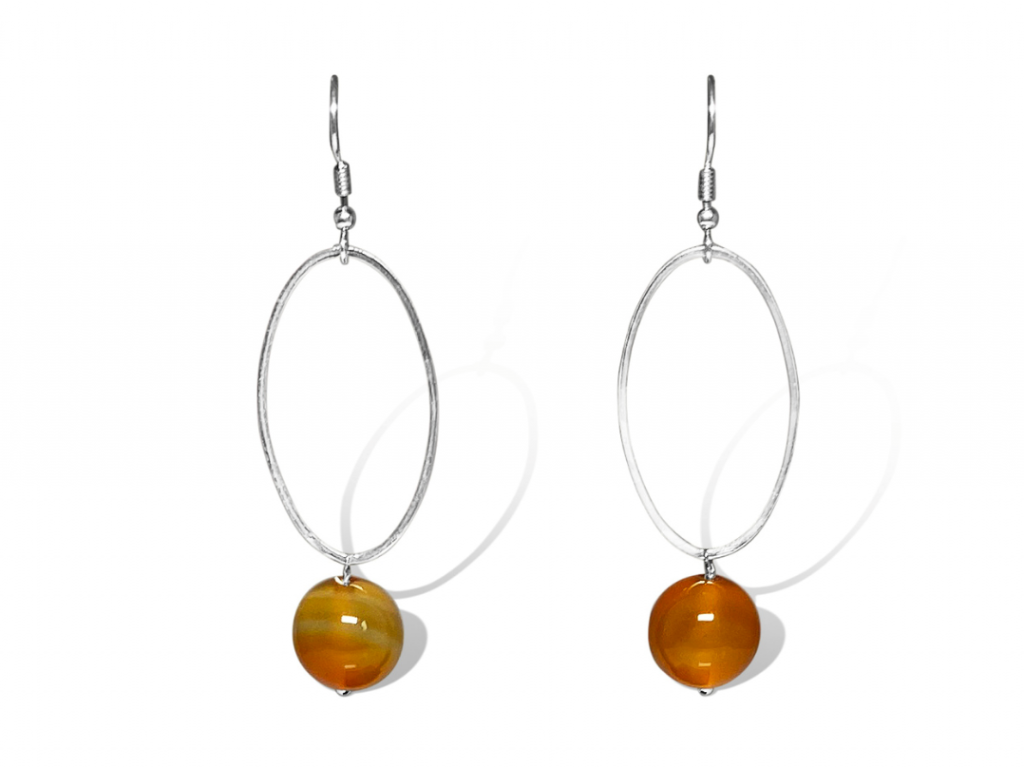 510023 la pierre stg carnelian drop earrings