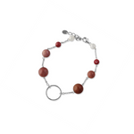 Load image into Gallery viewer, La Pierre Stg Pink Rhodochrosite Bead Bracelet
