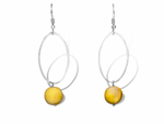 Load image into Gallery viewer, La Pierre Stg Mustard Mookaite Drop Earrings
