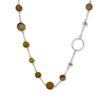 Load image into Gallery viewer, La Pierre Stg Mustard Mookaite Bead 50cm Necklace
