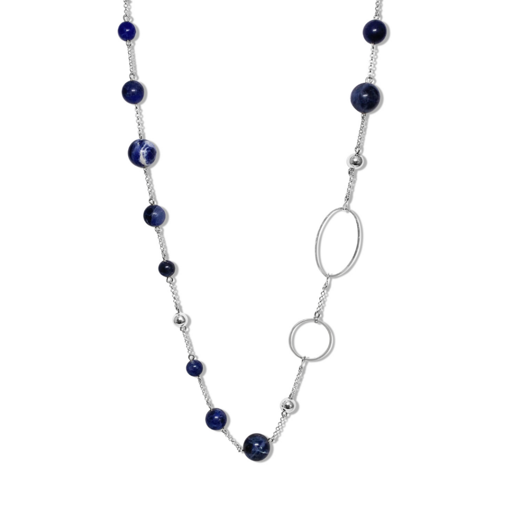 510041 la pierre stg blue vein long necklace
