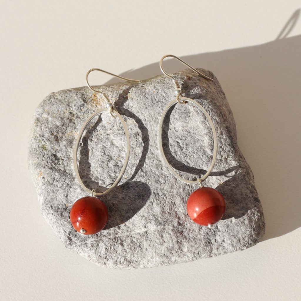 La pierre stg cinnamon mookaite drop earrings