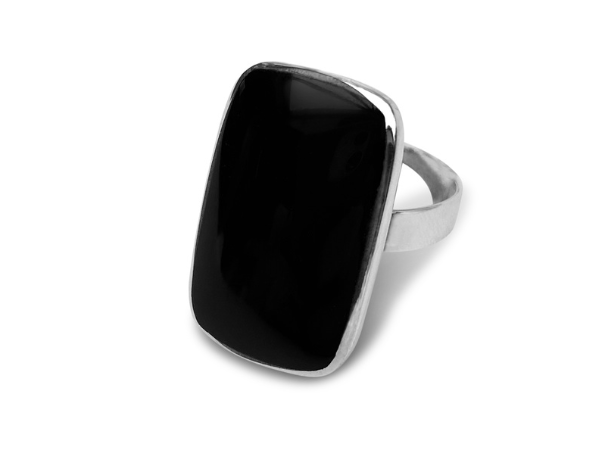 510044 la stele stg onyx rectangle rubset ring