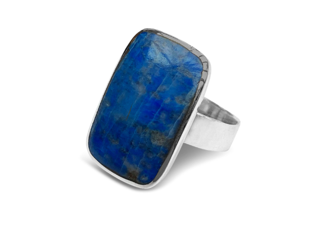 510049 la stele stg lapis lazuli rectangle rubset ring