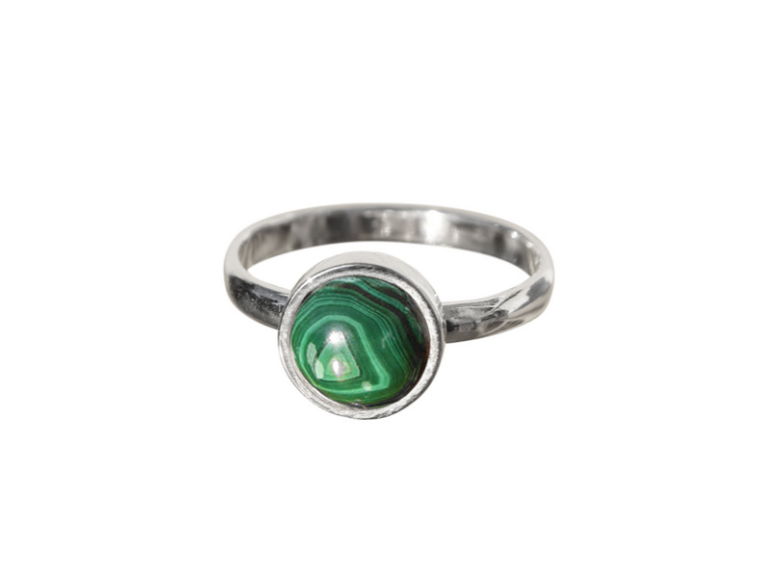 510051 la stele stg round green malachite ring
