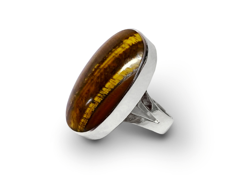 510056 la stele stg tigers eye oval ring