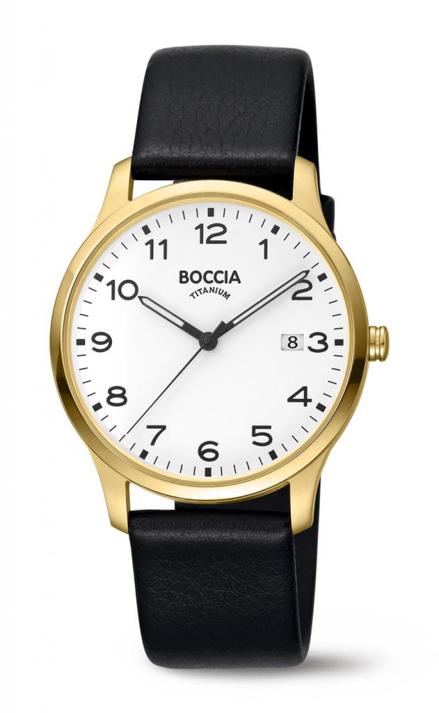 Boccia Gents Titanium Gold Plated Quartz Watch