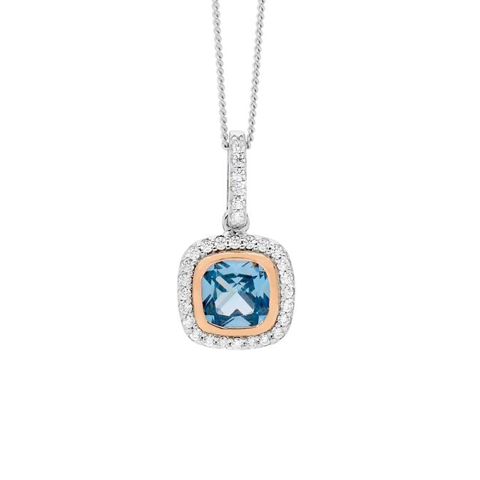 Ellani stg blue spinel drop pendant p825bl