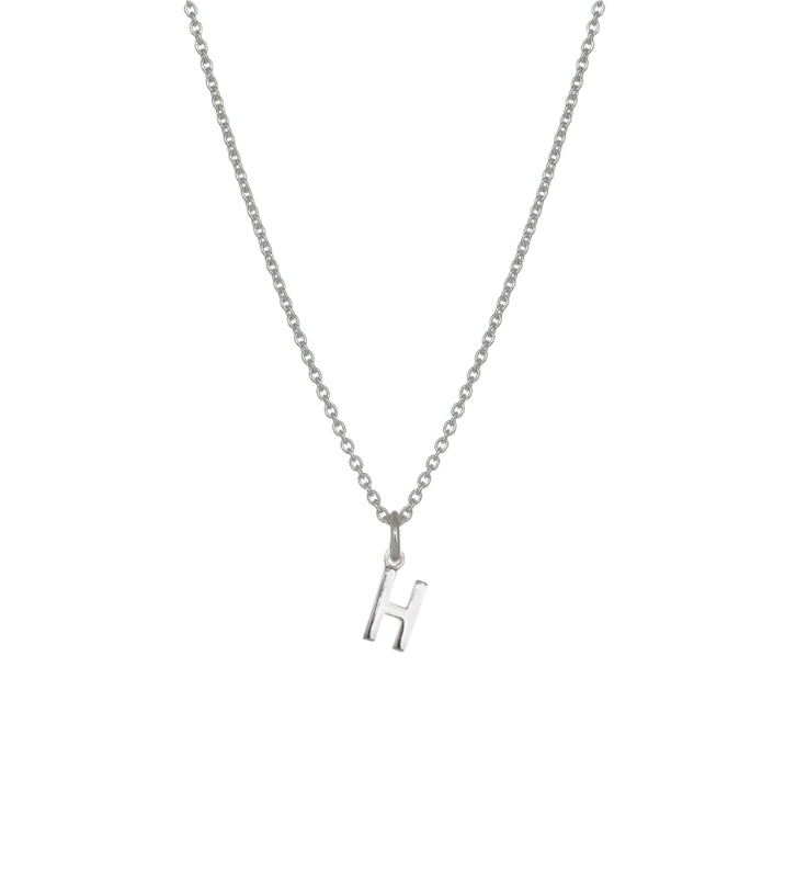 Evolve sterling silver initial 4n50008 mini letter h necklace