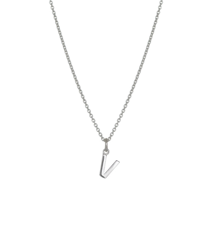 Evolve Stg Initial V Necklace 45cm