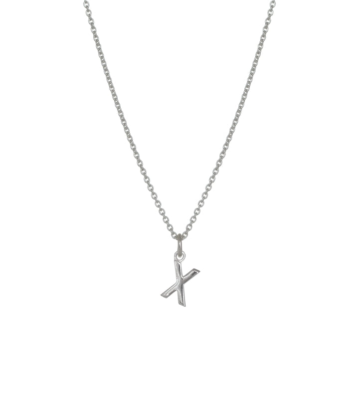 Evolve sterling silver initial 4n50024 mini letter x necklace
