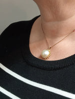 Load image into Gallery viewer, 14ct Mabe Pearl Pendant with 14ct 40cm Chain

