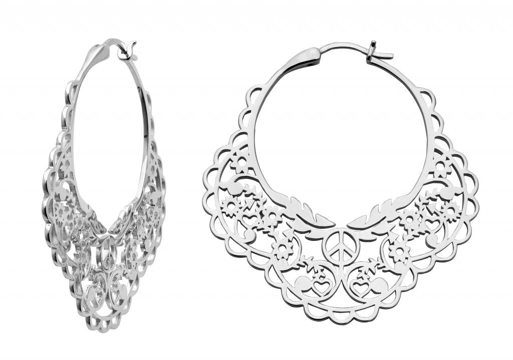 Kw314er karen walker filigree hoops sterling silver