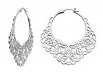 Load image into Gallery viewer, Karen Walker Stg Filigree Hoop Earrings
