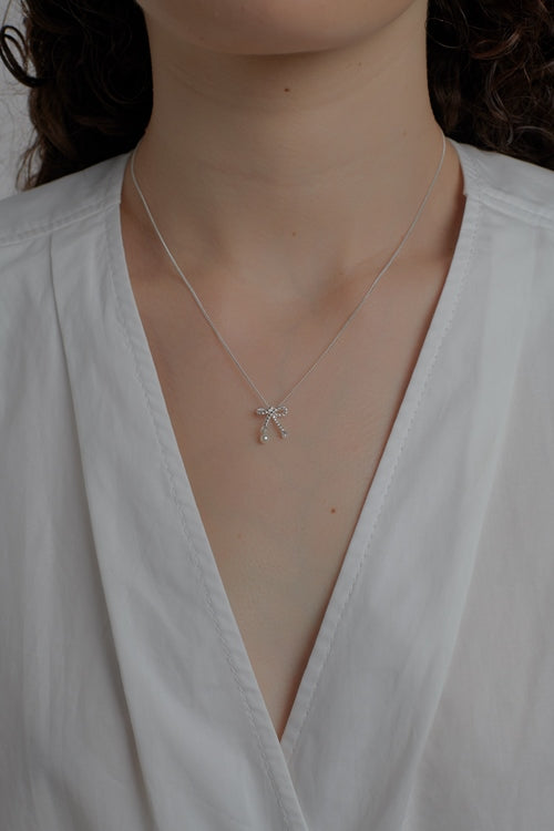 Karen Walker Stg Love Knot Necklace