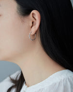 Load image into Gallery viewer, Karen Walker Stg Bamboo Hoop Earrings

