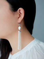 Load image into Gallery viewer, Karen Walker Stg Long Love Pearl Drop Earrings
