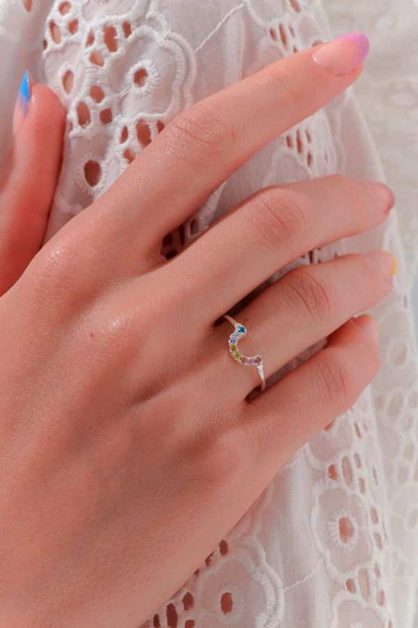 Karen Walker Stg Multi CZ Surrealist Ring