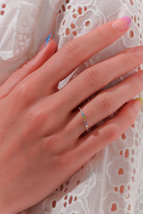 Karen Walker Stg CZ Miniturist Ring