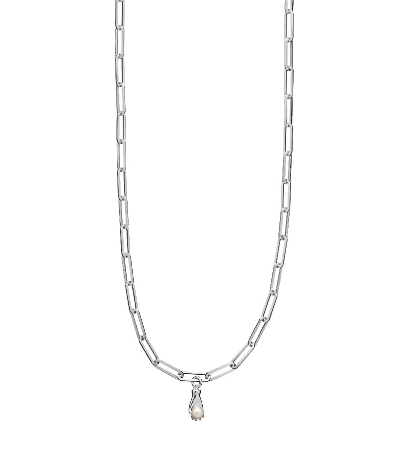 Karen walker stg mini wisdom hand freshwater pearl charm