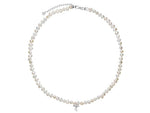 Load image into Gallery viewer, Karen Walker Stg Petite Bow With Pearls Necklace

