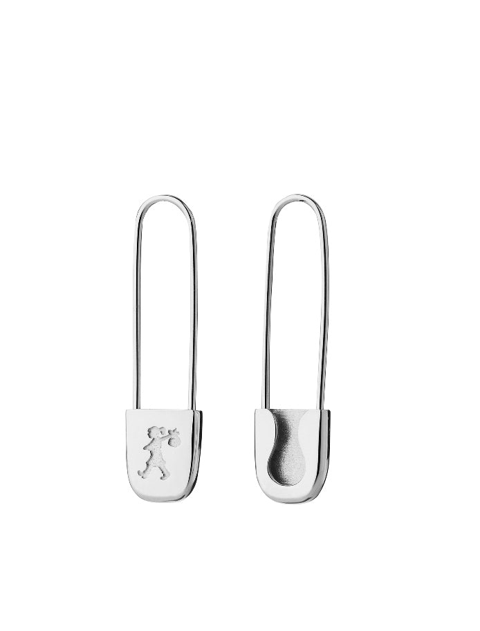 Karen Walker Stg Runaway Safety Pin Earrings