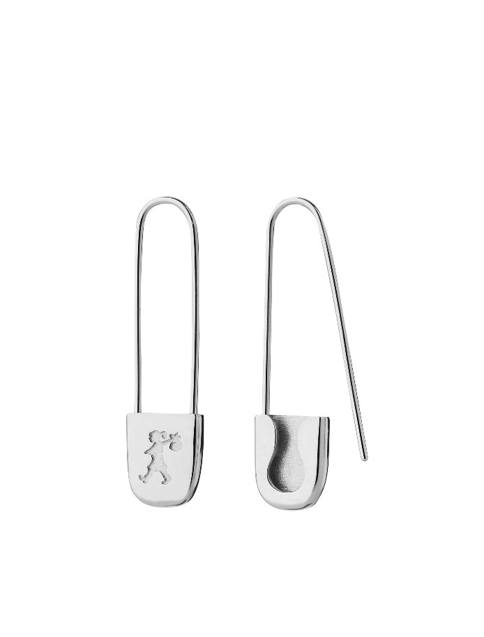 Karen Walker Stg Runaway Safety Pin Earrings