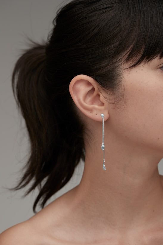 Karen Walker Stg Acorn & Leaf Pendulum Earrings