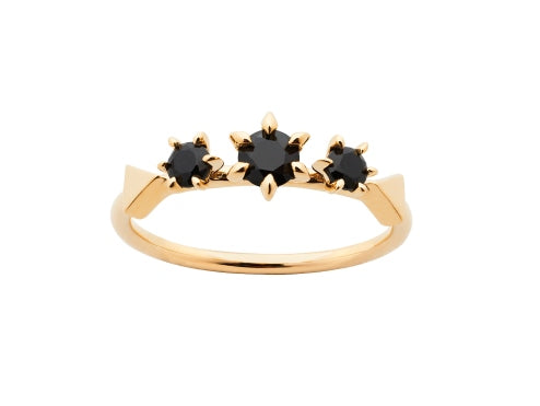 Karen walker stg three onyx baroque ring