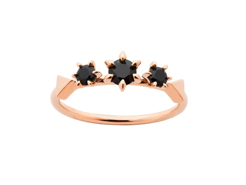 Karen Walker Stg Three Onyx Baroque Ring