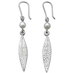Load image into Gallery viewer, Karen Walker Stg Cultured Pearl Leaf Earrings
