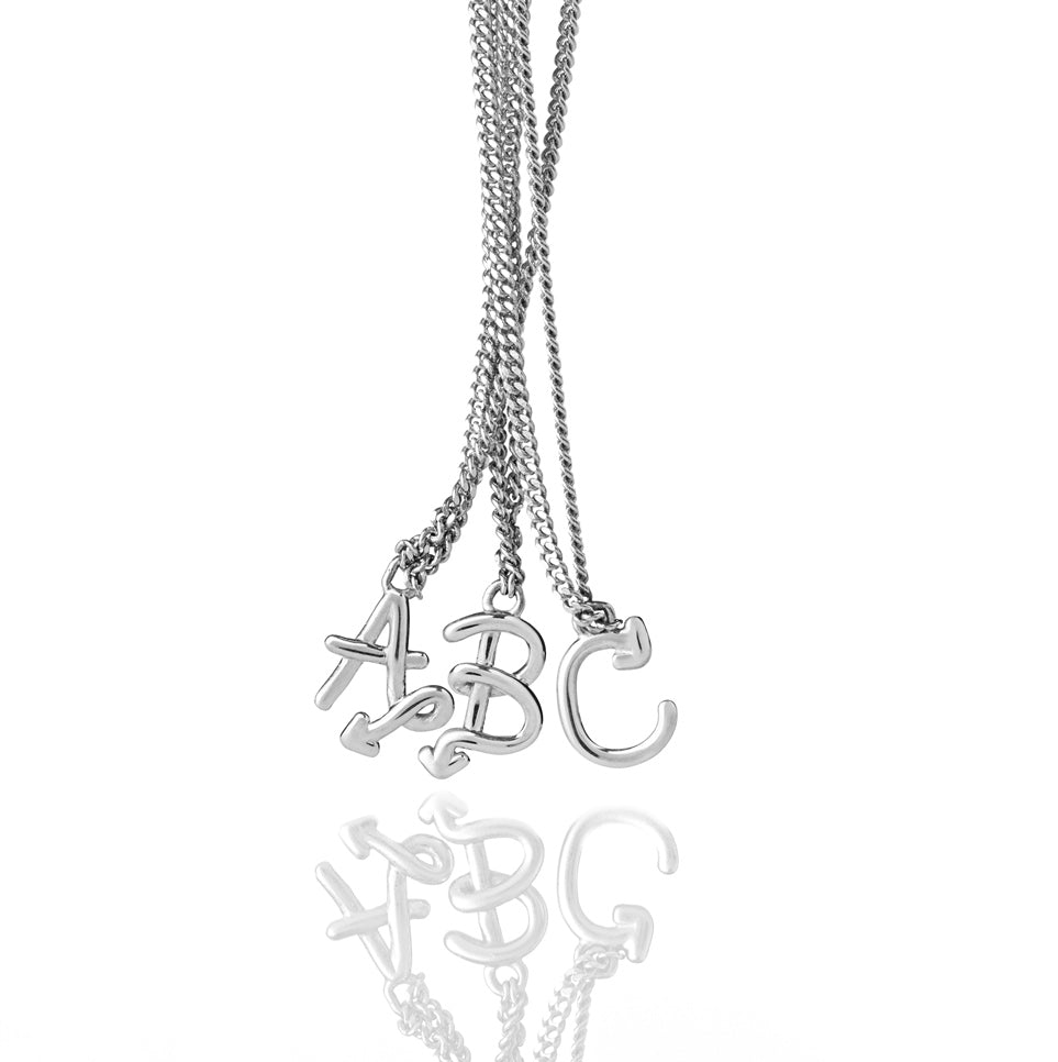 Karen Walker Stg Love Letters Initial Necklace