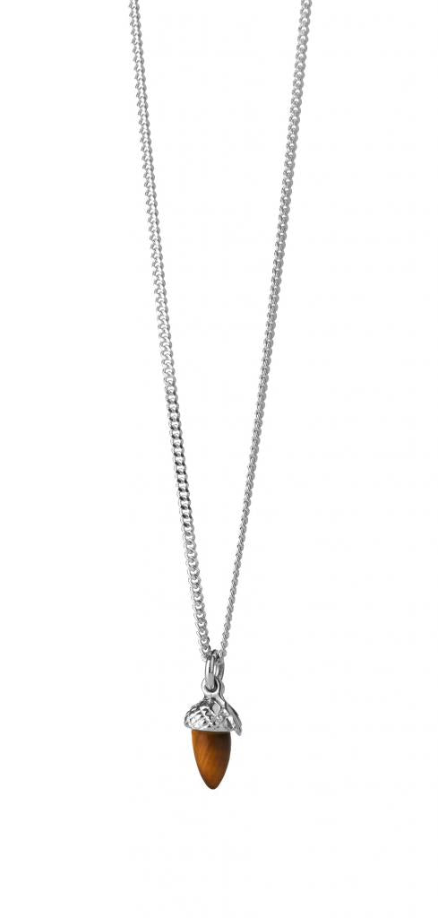 Karen Walker Stg Micro Acorn & Leaf Necklace