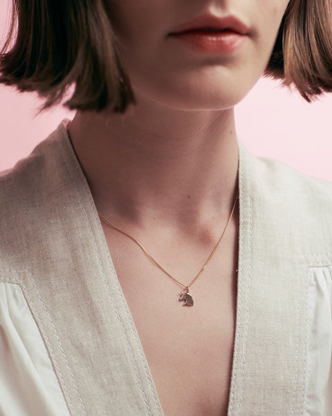 Karen Walker Stg Mini Unicorn Necklace