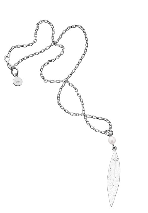 Karen Walker Cultured Pearl Leaf Necklace