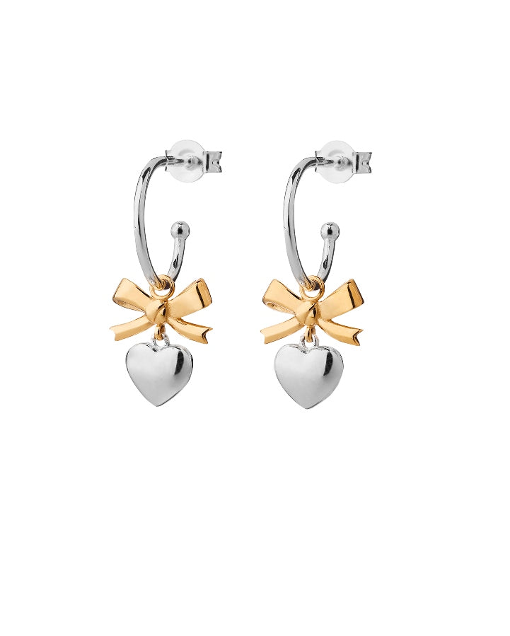 Karen walker sterling silver 9ct gold mini superlove earrings kw478er 9bi 4