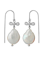 Load image into Gallery viewer, Karen Walker Stg Love Drop Pearl Knot Earrings
