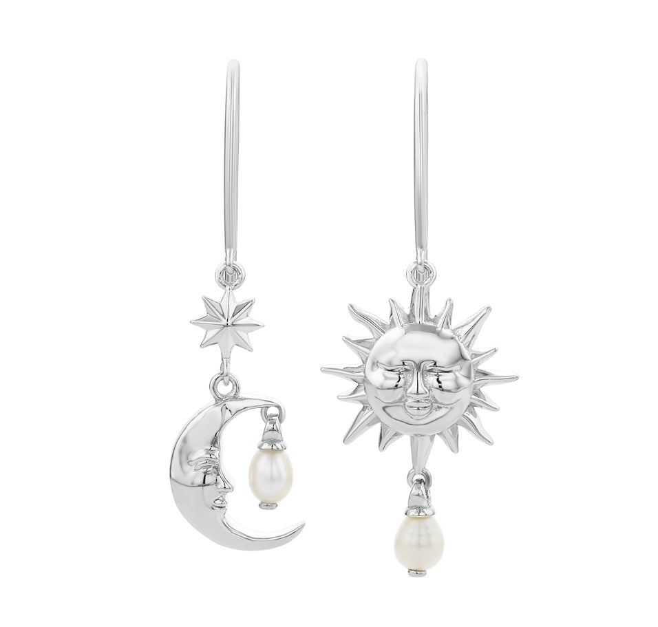 Karen walker sun moon fresh water pearl drop earrings kw486er stg