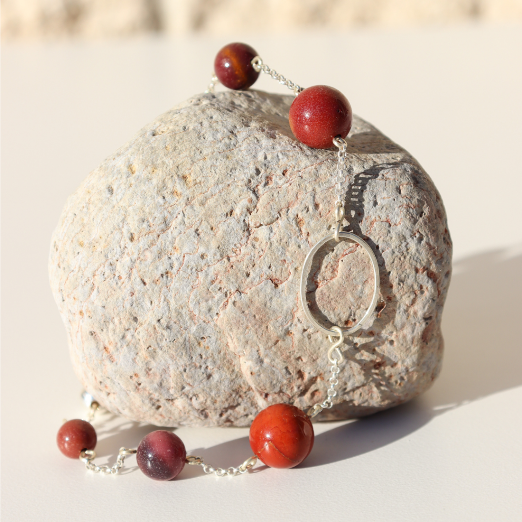 La Pierre Stg Cinnamon Bead Bracelet