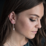 Load image into Gallery viewer, Stow Sterling Silver Lotus Thread Earrings
