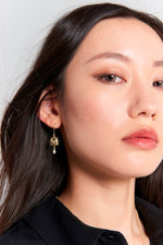 Load image into Gallery viewer, Karen Walker Stg Sun &amp; Moon FW Pearl Drop Earrings
