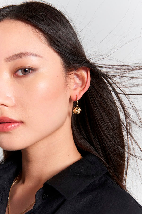 Karen Walker Stg Sun & Moon Hoop Earrings